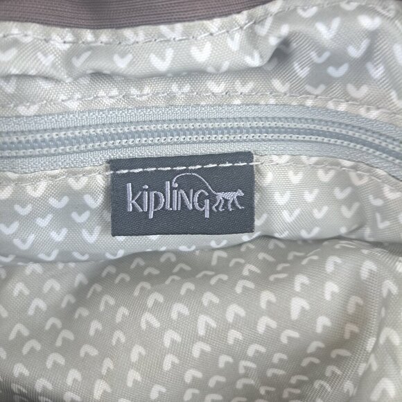 Kipling Chambray Double Handle Hand Bag Brown - Pre-Owned - Authentic - Picture 10 of 16